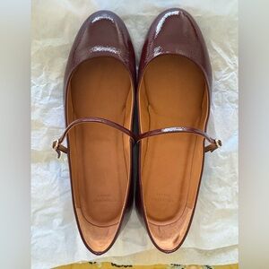 Sezane Méline Low Ballerinas Patent Purple - Size 10